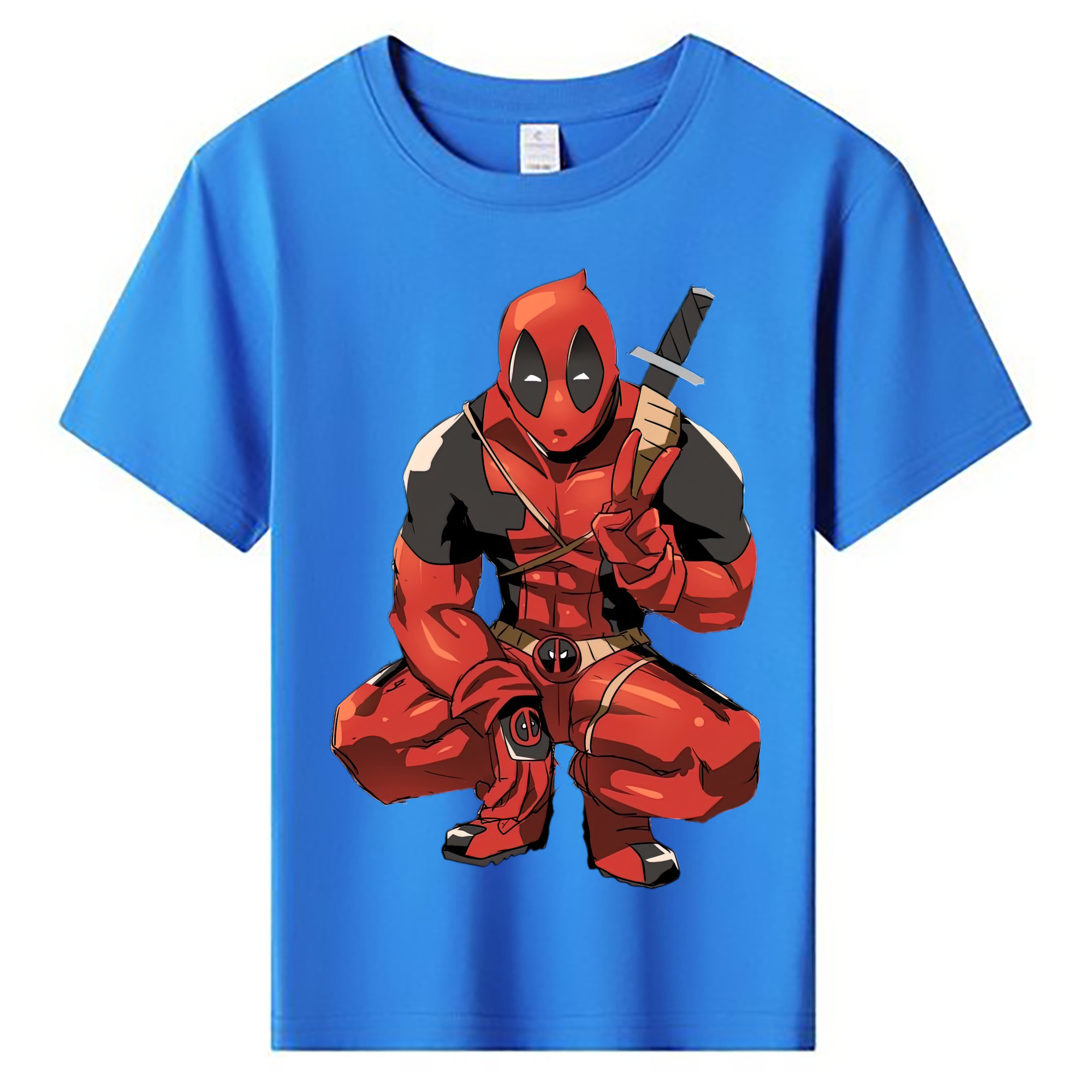 （画像用） Deadpool デッドプール 綿100％キッズTシャツ（フロントプリント）